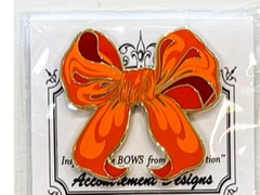 Large Orange  Bow needle minder by Accoutrement Designs