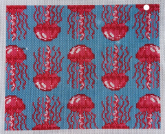 Pink Jellyfish Needlepoint Canvas
