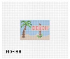 Beach Scene Luggage Tag Insert