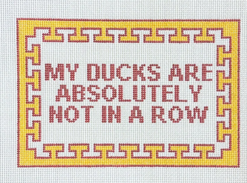 Ducks Are Not in a Row Needlepoint Canvas