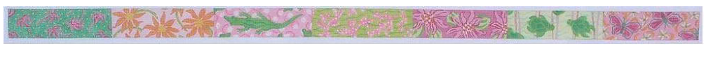BL-47 Floral Patchwork Belt Needlepoint Canvas