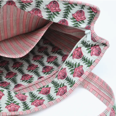 Pink Peony Tote