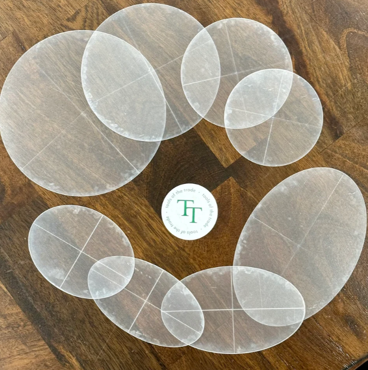 6 Piece Circle & Oval Template Set