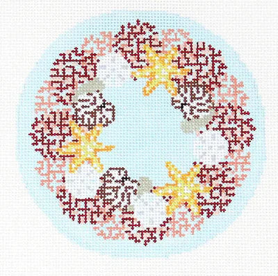 TSS-136 Mini Tropical Coral Wreath