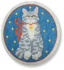 CE-XO04 Grey Cat with Red Ribbon