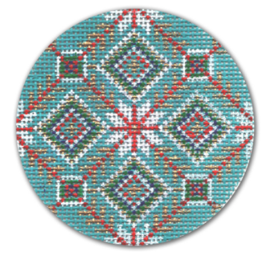 DK-EX50 Turquoise, Red, Gold, and White Ball