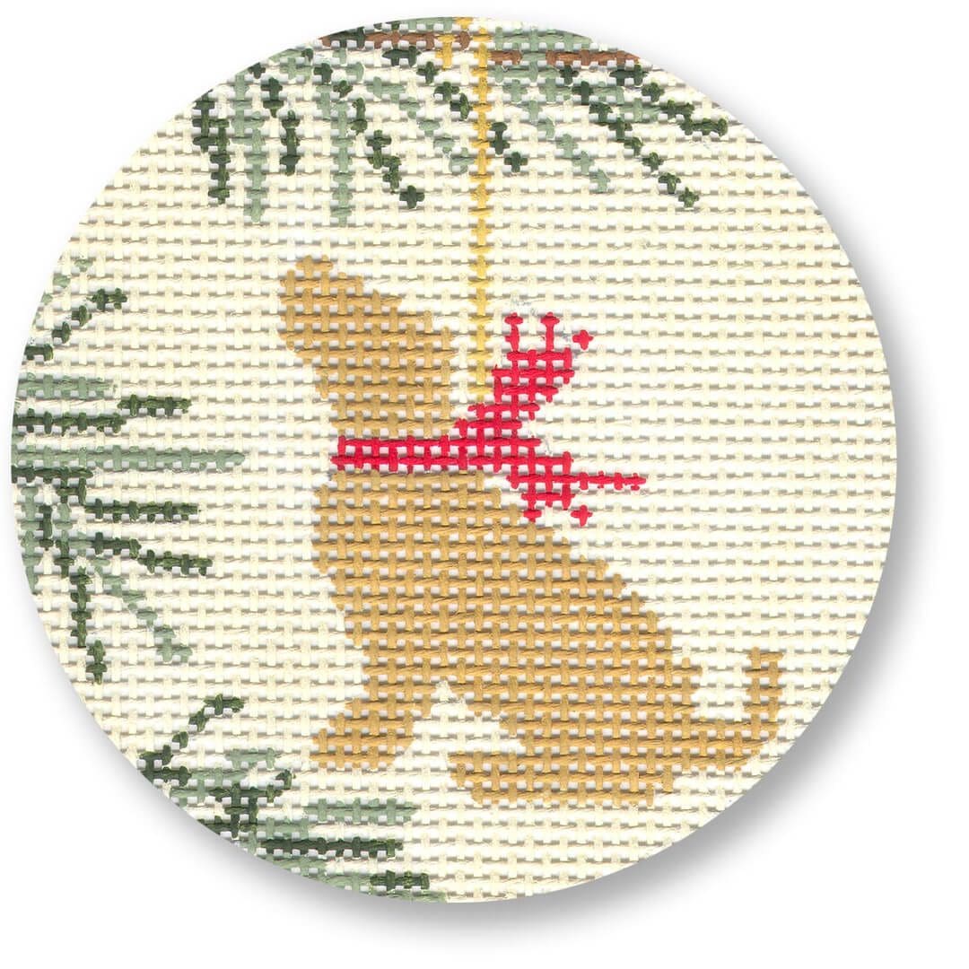 LM-XO07 Christmas Yellow Lab Round