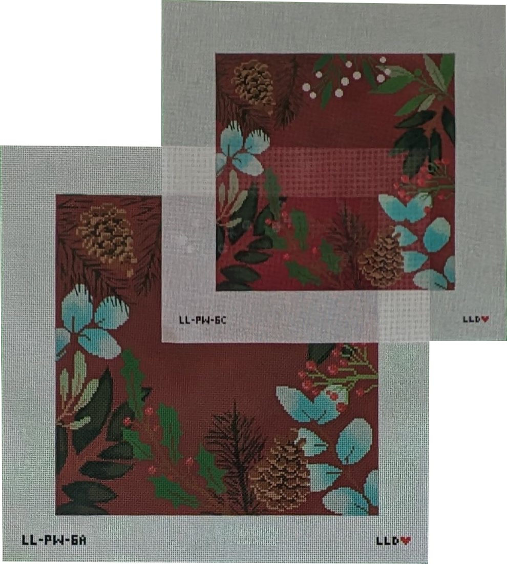 LL-PW-6C Red Botanical Pillow Blank - Small*