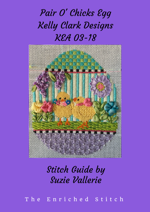 KEA03-18 Pair O' Chicks Egg Stitch Guide