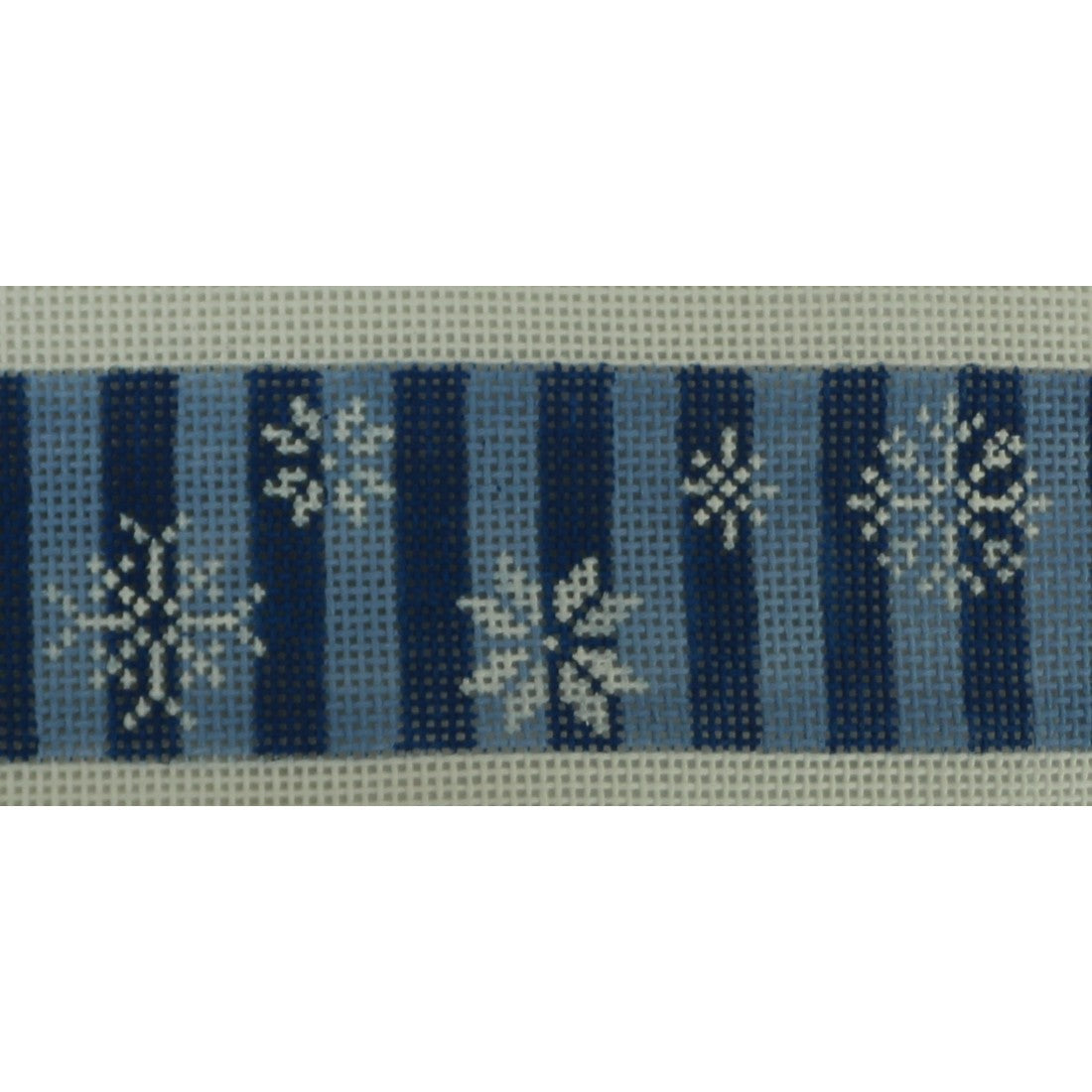 KKB573 snowflakes on blue tone on tone stripes 36in on 18 1.5 x 36.5