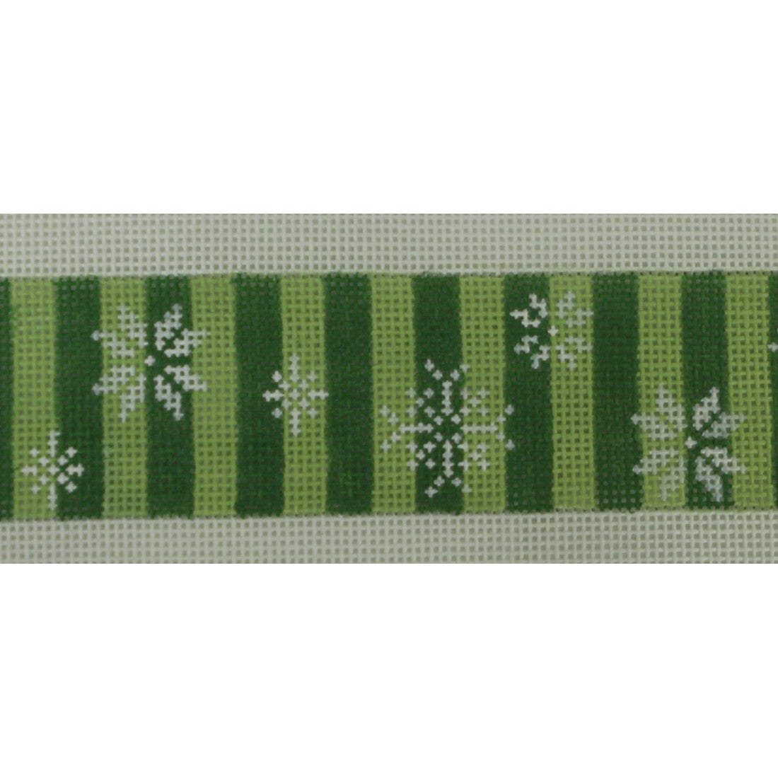 KKB574 snowflakes on green tone on tone stripes 36 inch on 18 1.5 x 36.5