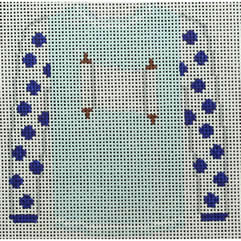 KKO212A Scroll on Light Blue Sweater 3.75 x 3.625