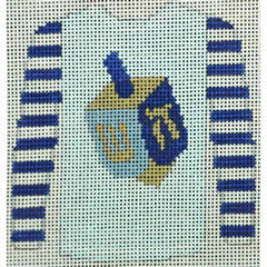 KKO212G Dreidel on Light Blue Sweater 3.75 x 3.625