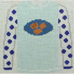 KKO212I Potato Latkes on Light Blue Sweater 3.75 x 3.625