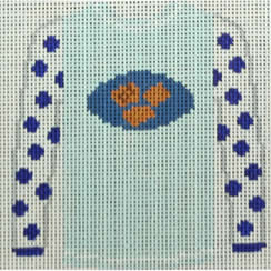 KKO212I Potato Latkes on Light Blue Sweater 3.75 x 3.625
