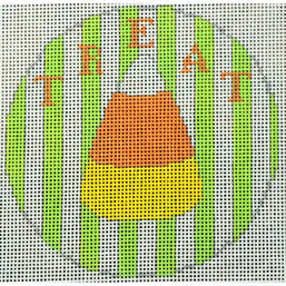 KKO219A Candy corn treat 4.125" round
