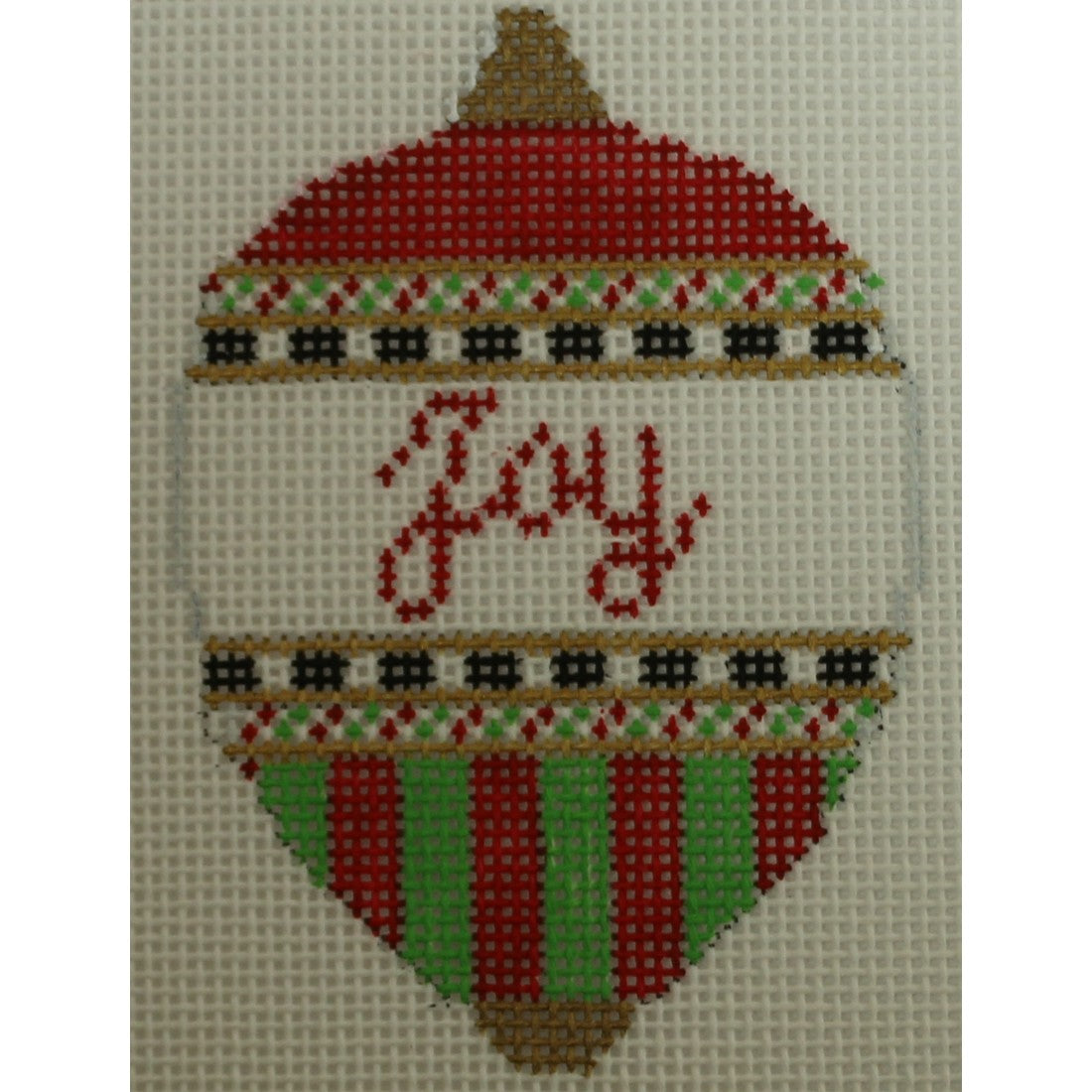 KKO248C joy bauble red and green 3.5 x 2.5