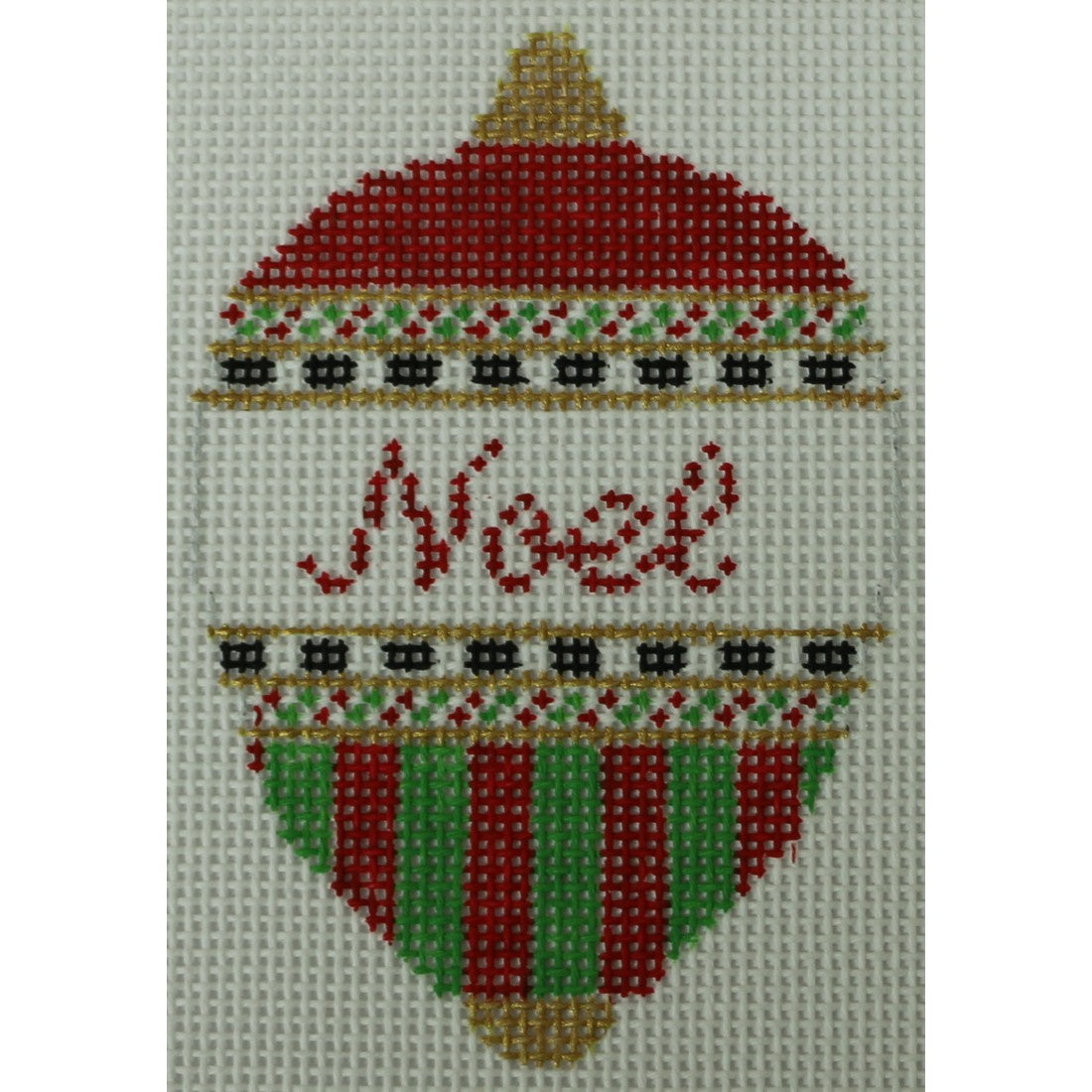 KKO250C noel bauble red and green 3.5 x 2.5