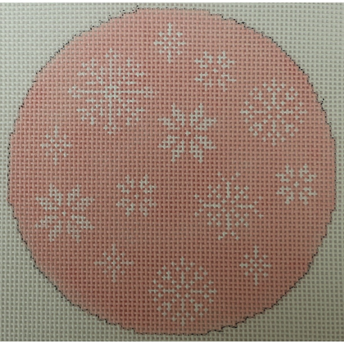 KKO259D snowflakes on pale pink 4in 18m