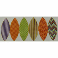 KKPK601-18 6 in pumpkin halloween colors 6 x 14.5