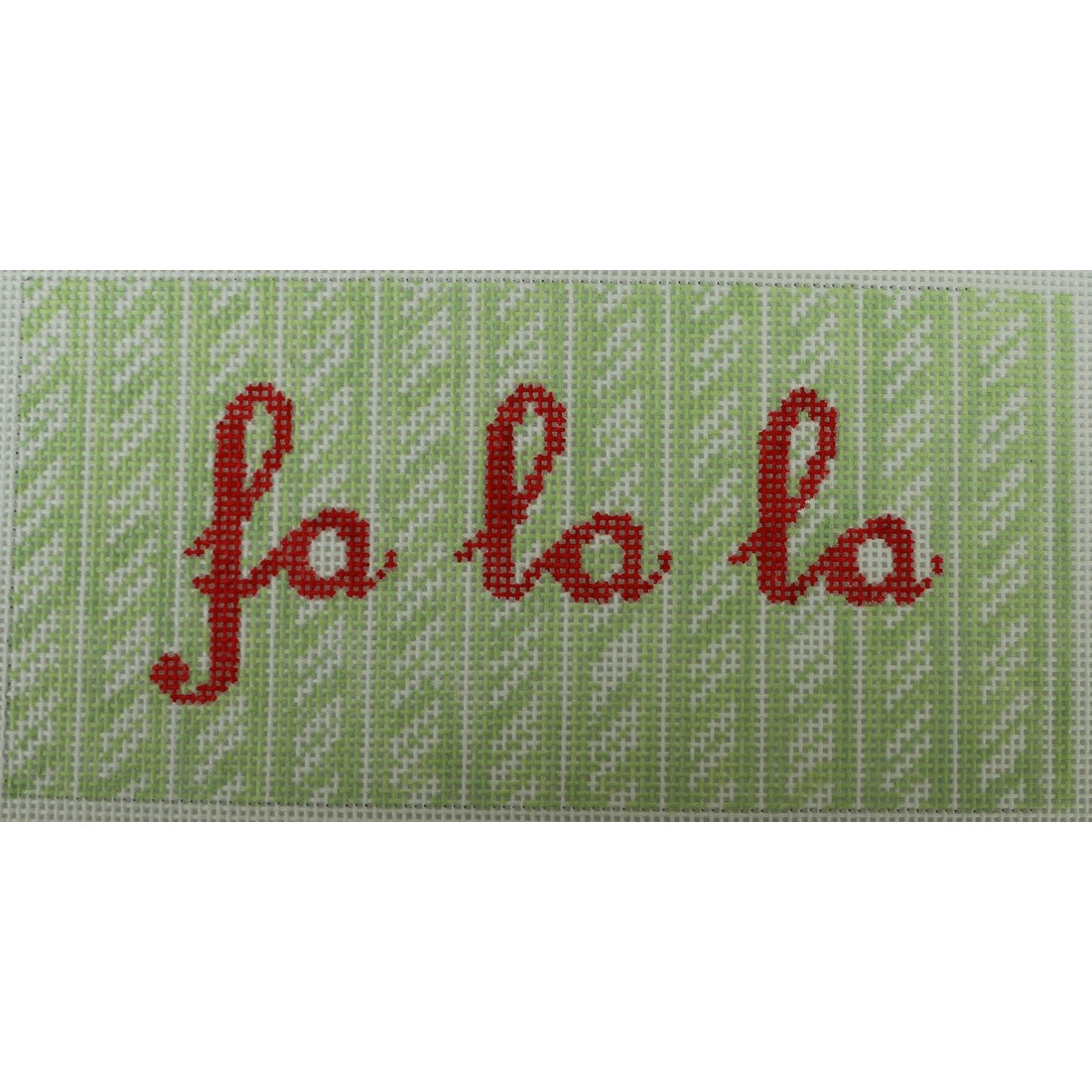 KKSG44A fa la la 2 in red and green candy canes with red and green stripes 6.25 x 3