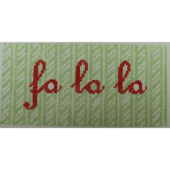 KKSG44A fa la la 2 in red and green candy canes with red and green stripes 6.25 x 3