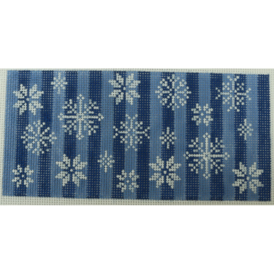 KKSG48 snowflakes on blue tone on tone 6.25 x 3