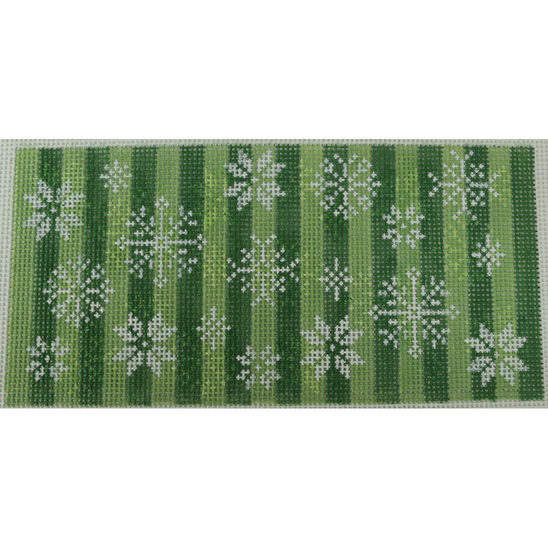 KKSG49 snowflakes on green tone on tone 6.25 x 3