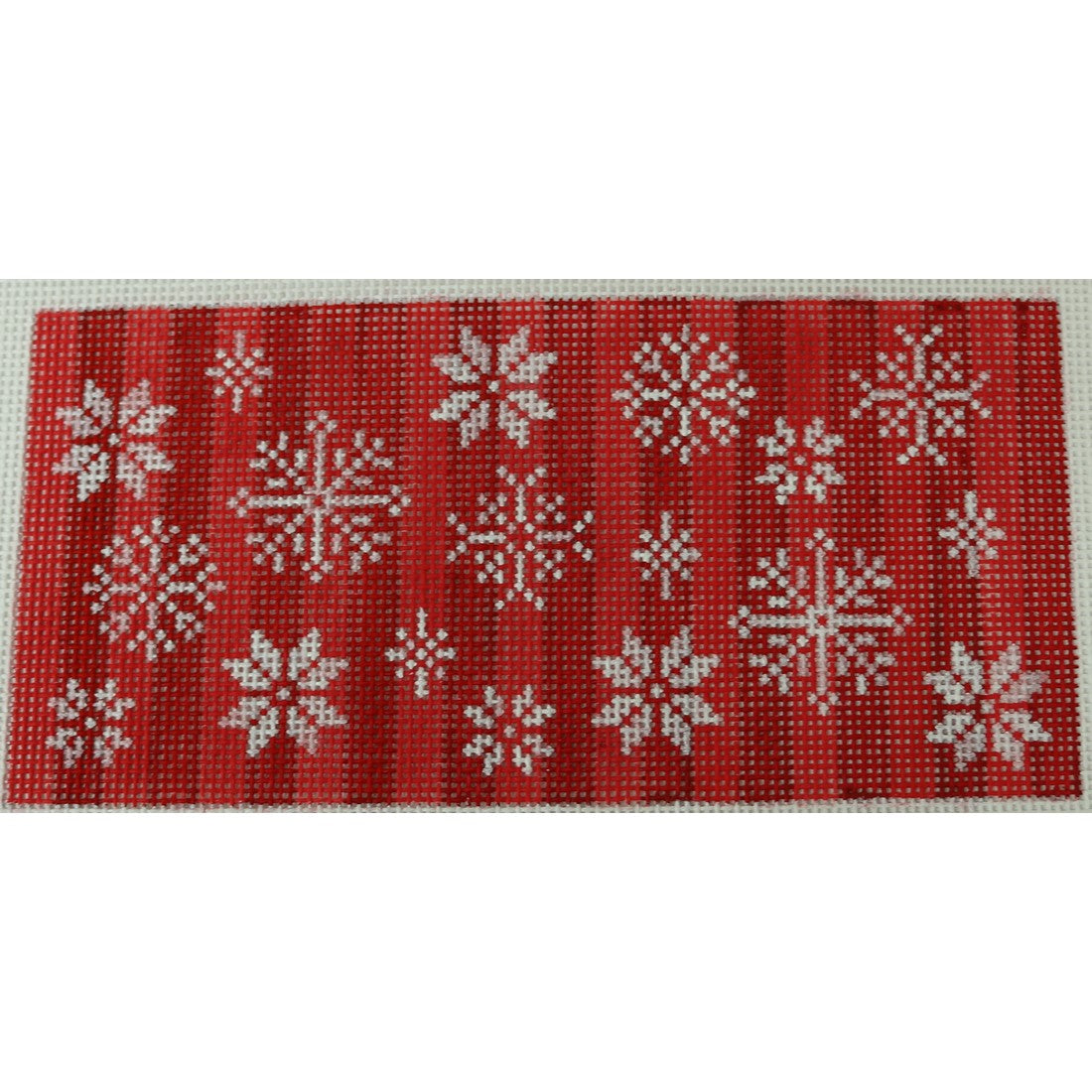 KKSG51 snowflakes on red tone on tone 6.25 x 3