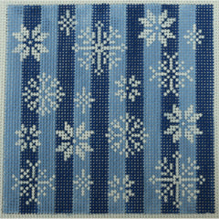 KKSS46 snowflakes on blue tone on tone on 18 4" square