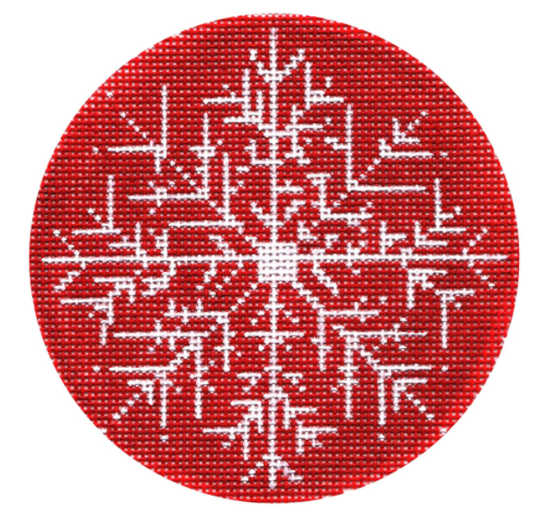 LM-XO48 Red Snowflake Round