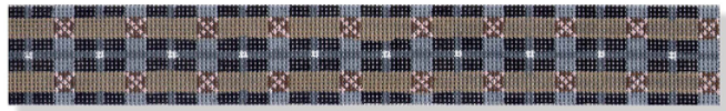 MBM-BL49 Beige and Blue Geometric Belt