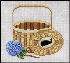 MBM-PL08 Nantucket Basket with Hydrangea