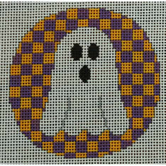 KKO230 ghost on purple and orange checks 18 m 3" round