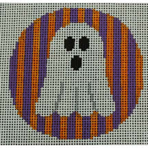 KKO231 ghost on purple and orange stripes 18 m 3 in round