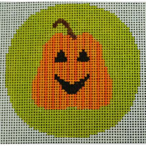 KKO233 striped pumpkin on lime 18 m 3 in round