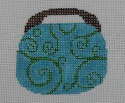 KKOBB103A Swirl - Turquoise and Kelly Green 3 x 3