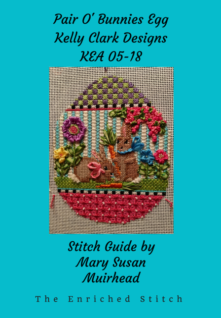 KEA05-18 Pair O' Bunnies Egg Stitch Guide