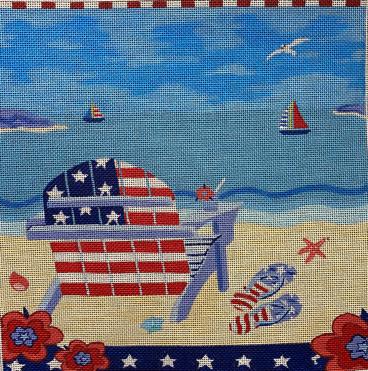 LL-02 Patriotic Adirondack Chair