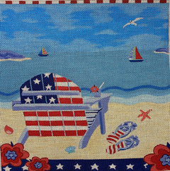 LL-02 Patriotic Adirondack Chair