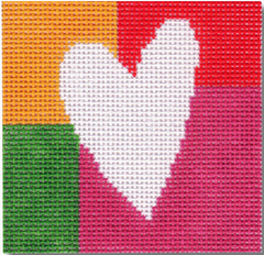 SA-XO50 White Heart on Block Shapes