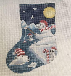 SC-SX01 Polar Bears Fishing Mini Sock