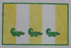 KKSG17 Alligators on Yellow Stripe 6 x 9.25