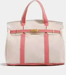 Canvas Boatkin Bag - Pink Strap