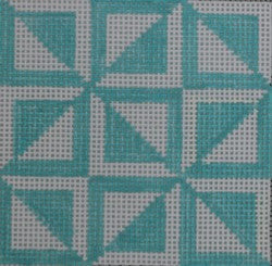 KKSS17 geometric square/triangle - turquoise 3" Square