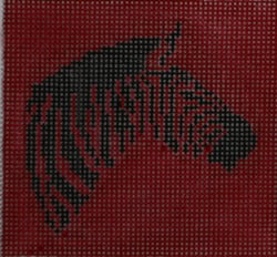 KKSS5 Zebra on Red 3" Square