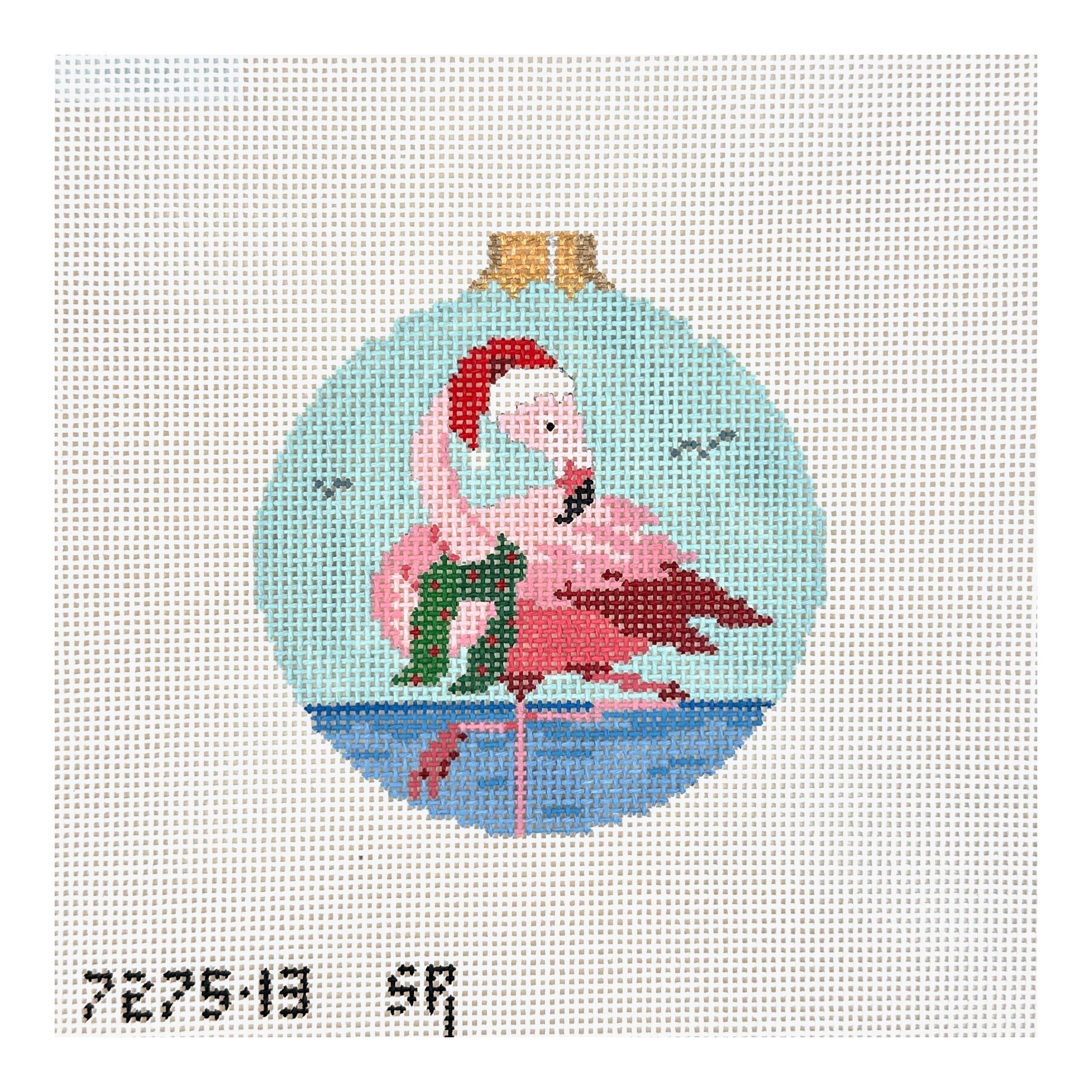 7275-13 SR Santa Flamingo Round