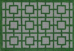 KKWCC16 wallet insert geometric squares - green 3.25 x 2.375