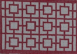 KKWCC20 wallet geometric squares hot pink 3.25 x 2.25